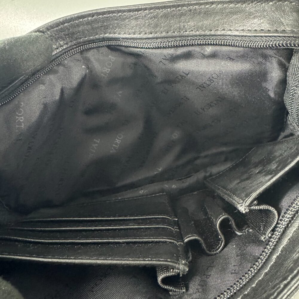 El Portal Black Leather Men's Wristlet Bag/Organizer - Picture 11 of 13
